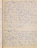 1942-1943 Léva (Levice), Jaszenovics Aranka nevű hölgy naplója, spirálfűzéses füzetben, teleírva