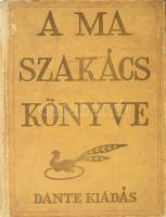 Z. Tábori Piroska: A Ma szakácskönyve. 2000 recept diétás ételek, olcsó és gyorsan készülő ételek, weekend főzés, nyers ételek. A diétás étrendet összeállította: Vincze Jenő. [Bp., 1936.], Dante,(Fővárosi-ny.), 632 p. III. kiadás. Kiadói aranyozott egészvászon-kötés, kopott, foltos borítóval.