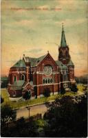 1909 Diósgyőr (Miskolc), vasgyár, római katolikus templom (gyűrődések / creases)