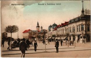 Marosvásárhely, Targu Mures; Széchenyi tér, kávéház. Porjes S. Sándor kiadása / square, cafe (EK)