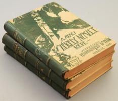 Rugonfalvi Kiss István: A nemes székely nemzet képe I-III. köt. Szerk.: - - -. I. köt.: Roska Márton: A Székelyföld multja a honfoglalás koráig. Benne: Magyarországi székelyek lustruma.; II. köt.: A Székelyföld és a székely nép.; III. köt.: Székely seregszemle. Benne: R: Kiss István: Válasz egy bírálatra, nyomtatvány, 2 sztl. lev.; Debrecen, 1939-1940, Lehotai Pál, 447+4 p.+1 (Székelyföld térképe) t.; 496+2 p.+1 (Ábrák a Székelyföld c. fejezethez, kihajtó) t.; XVI+321+1 p. Kiadói félbőr-kötések, kopott borítókkal, az I. kötet gerincének felső részén kis sérüléssel.