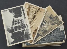 106 db RÉGI magyar város képeslap vegyes minőségben: vendéglők, étterem belsők, szállodák, fürdők