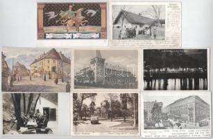 BUDAPEST - 62 db RÉGI magyar város képeslap vegyes minőségben: vendéglők, étterem belsők, szállodák, fürdők