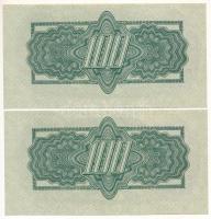 Csehszlovákia 1944. 100K (2x) egyugrásos sorszámkövetők "OE 042663" és "OE 042665&quo...