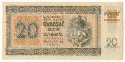 Szlovákia 1939. 20K "Ob 10 461309" T:VF
Slovakia 1939. 20 Korun "Ob 10 461309" ...