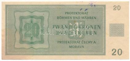 Német Harmadik Birodalom / Cseh-Morva Protektorátus 1944. 20K "36 G 171828" T:XF hajtatlan...