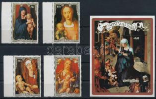 Christmas marginal set + block, Karácsony ívszéli sor + blokk