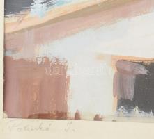 Pálinkó jelzéssel (Pálinkó István?): Faluvége, 1994. Tempera, papír. Jelzett. Üvegezett fakeretben, ...