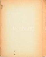 1954 Zsuffa Tibor: A gyevi törvény. Zenés népi játék 1 felvonásban. Kézirat gyanánt. Monok, 1954, ny...