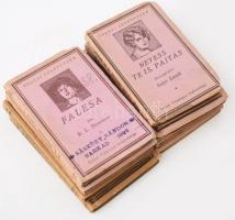 Tolnai Regénytára 8 db kötete (5 mű): Salgó László: Nevess te is, pajtás!; Friedrich Gerstäcker: A játékbarlang.; Clement Roy: Árnyak a ködben I-II.; R. L. Stevenson: Falesa I-II.; Crittenden Marriott: Az elveszett hajók szigete I-II. Bp., é.n., Tolnai. Kiadói papírkötés, vegyes állapotban, több borítón tulajdonosi bélyegzővel.