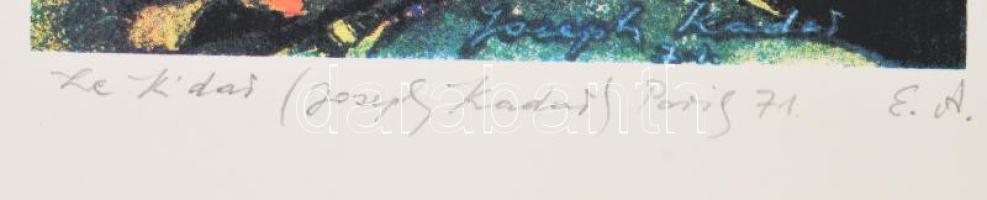 Joseph Kádár (1936-2019): Szürrealista kompozíció, 1971. Elektrográfia, papír, jelzett. Művészpéldán...