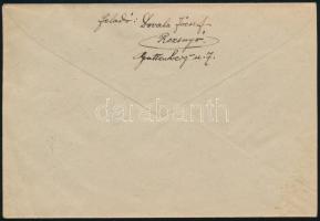 Rozsnyó 1945 Helyi levél Barnaportó 10f + 30f Bodor vizsgálójellel