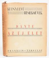 Dante, [Alighieri]: Az új élet. Ford.: Jékely Zoltán. / La Vita Nuova. Testo originale con Versione Ungherse di Zoltán Jékely. Fülep Lajos bevezetőjével. Kétnyelvű Remekművek I. Bp.,[1944],Franklin, XXII+145+3 p. Magyar és olasz nyelven. Kiadói félvászon-kötés, foltos kiadói papír védőborítóban.
