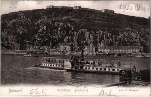 1900 Budapest XI. Gellérthegy, Citadella, "Hattyú" gőzös. Klein V. kiadása