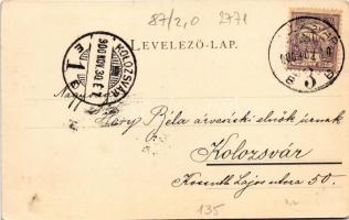 1900 Budapest VI. Magyar állami Erzsébet női iskola az Andrássy úton (ma Pesti Barnabás szakközépisk...