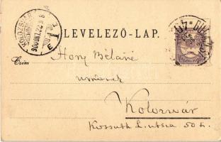 1900 Budapest V. Központi Tudományos Egyetem, villamos. Posner és fia kiadása