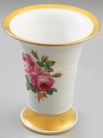 Meissen virágmintás váza, jelzett, kopással, m: 19,5 cm