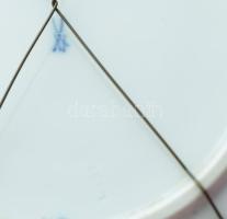 Meissen "Drezda" városképpel díszített tál, jelzett, d: 19,5 cm