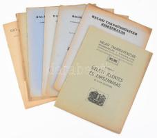 1922-1947 Kiskunhalas, Halasi Takarékpénztár zárszámadásai, 8 db (1922,1936-1941, 1947.) Változó állapotban, közte foltos, szakadt borítókkal.