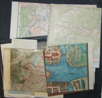 cca 1910-1970 7 klf régi és új térkép, benne katonai is