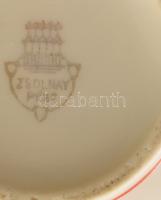 Zsolnay kínai mintás bonbonier, jelzett, d: 9 cm