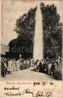 1904 Ránkfüred, Rank-Herlány, Ránkherlány, Rank Herlein, Herlany (Kassa, Kosice, Kaschau); magyar geyzir (gejzír). Fénynyomat Divald műintézetéből (Eperjes) / spring source (fl)