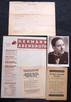 Hermann Abendroth német zeneszerző fotója és aláírása fejléces levélpapíron / Photo and autograph of German conductor Hermann Abendroth