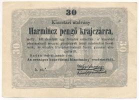 1849. 30kr "Kossuth bankó" T:F, szép papír Adamo G103
