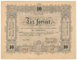 1848. 10Ft "Kossuth bankó", "ÜT 46 5848" T:XF-VF Adamo SG111