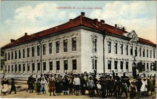 Kaposvár, M. kir. állami elemi iskola. Fenyvesi Béla kiadása 3-1912. (kopott sarkak / worn corners)