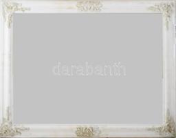 Dekoratív fa képkeret, apró kopásnyomokkal, bels méret: 58,1x78,2 cm.