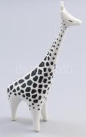 Hollóházi art deco zsiráf. Terv.: Grunda Károly. Kézzel festett, jelzett, hibátlan, m: 19,5 cm