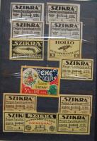 105 darabos régi 90 %-ban háború előtti gyufacímke-gyűjtemény, igazi ritkaságokkal, másodpéldányokka...