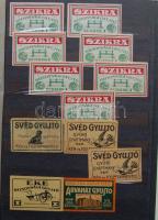 105 darabos régi 90 %-ban háború előtti gyufacímke-gyűjtemény, igazi ritkaságokkal, másodpéldányokka...