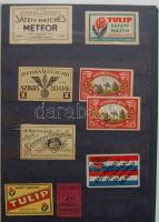 105 darabos régi 90 %-ban háború előtti gyufacímke-gyűjtemény, igazi ritkaságokkal, másodpéldányokka...