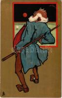 Billiard - Raphael Tuck &amp; Sons "Billard" Serie No. 304.B. sport litho (EK)