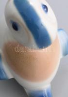 Aquincum aquazur kacsa figura. Terv.: Ősz Szabó Antónia. Jelzés nélkül, m: 12 cm