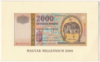 2000. 2000Ft "Millenium" "MM 0202553" eredeti, de bontott díszcsomagolásban, fólia nélkül T:UNC Adamo F56A