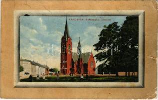 1914 Kaposvár, Református templom. Hagelmann Károly kiadása (szakadás / tear)