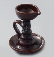 Tihanyi Lídia sétáló gyertyatartó, jelzett, m: 14 cm