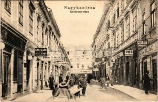 Nagykanizsa, Kazinczy utca, Kaufmann Mór, Salgó Imre üzlete, Központi szálloda (EK)