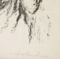 Holesch Dénes (1910-1983): Anya gyermekével. Nyomat, papír, jelzett, számozott (27/50). 40x30 cm. Üv...
