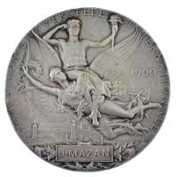 Franciaország 1900. "Francia Köztársaság / Párizsi Világkiállítás 1900" kétoldalas Ag emlé...