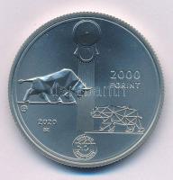 2020. 2000Ft Cu-Ni "30 éves a Budapesti Értéktőzsde" kapszulában T:BU Adamo EM402