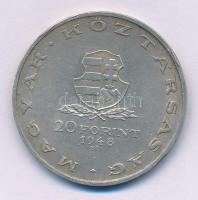 1948. 20Ft Ag "Táncsics" T:AU,XF patina, ph. Adamo EM3