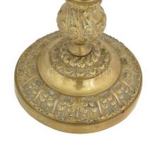 Szecessziós háromágú gyertyatartó, m: 42 cm