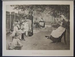 Skutezky D.: Érdekes mese alkotásának fénymetszete (35x21cm) illetve Ligeti A.: Baalbek színes sokszorosítása (35x23cm)