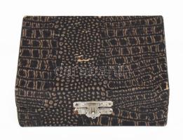 8 részes alpakka keverőkanál garnitúra hatrekeszes dobozban, jelzett, h: 11,5 cm