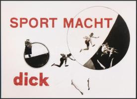Moholy-Nagy László (1895-1946) magyar - német - amerikai fotográfus alkotása (vegyes technika - kollázs és grafika), a néhai Lapkiadó Vállalat központi fotólaborjának archívumából 1 db modern nagyítás, jelzés nélkül, 15x21 cm