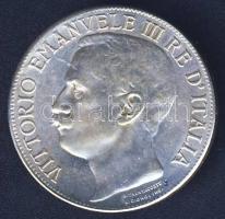Olaszország 1911. 5L Ag "Királyság 50. évfodulója" III.Viktor Emánuel fém hamisítványa (metal fake)
